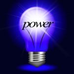 Electrical Power Represents Light Bulb And Bright Stock Photo