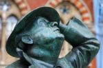London - December 20 : Sir John Betjeman Statue On Display At St Stock Photo