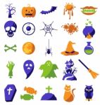 Set Of Halloween Icons Stock Photo