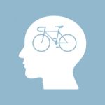 Bicycle Brain Think Man Head Stock Photo