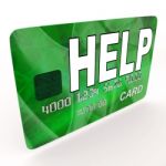 Help Bank Card Means Financial And Monetary Contributions Stock Photo
