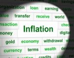 Finance Inflation Represents Economic Profit And Increase Stock Photo