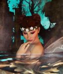 Fairy In The Water,3d Mixed Media For Book Illustration Stock Photo