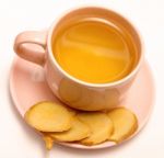 Ginger Tea Cup Indicates Spices Organic And Drinks Stock Photo