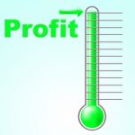 Profit Thermometer Represents Profitable Income And Thermostat Stock Photo