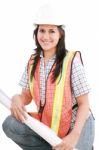 Young Woman Engineer Stock Photo
