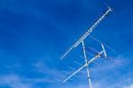 Old Style Television Antenna Stock Photo