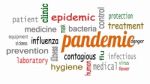 Pandemic Word In Cloud Concept With White Background Stock Photo
