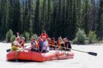Jasper, Alberta/canada - August 9 : Whitewater Rafting On The At Stock Photo