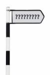 Question Mark Signpost Stock Photo