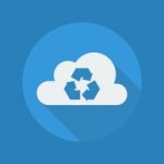 Cloud Computing Flat Icon. Recycle Stock Photo