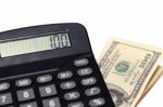 Calculator And Money Stock Photo