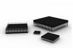 Electronic Integrated Circuit Chip Stock Photo