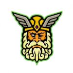 Odin Norse God Mascot Stock Photo