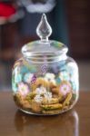 Cookie Jar On Table Stock Photo