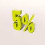 Percentage Sign, 5 Percent Stock Photo