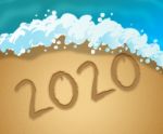 Two Thousand Twenty Indicates New Year 3d Illustration 2020 Stock Photo