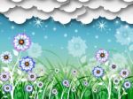 Flowers Background Shows Planting Gardening And Growth
 Stock Photo