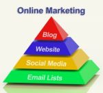 Online Marketing Pyramid Stock Photo
