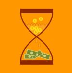 Hourglass Concept Business Finance Money Transform Stock Photo