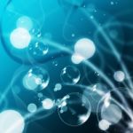 Blue Bubbles Background Means Blurry Lines And Floating Circles
 Stock Photo
