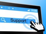 Online Support Represents World Wide Web And Knowledge Stock Photo