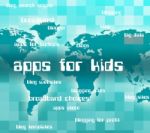 Apps For Kids Showing Application Software And Web Stock Photo