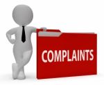 Complaints Folder Shows Frustrated Administration And Criticism Stock Photo