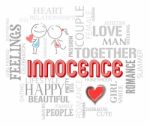Innocence Words Indicates Purity Virtue And Naive Stock Photo