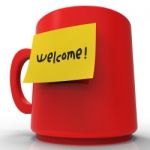 Welcome Message Shows Arrival Messages And Correspondence 3d Ren Stock Photo