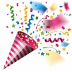 Colorful Party Popper For Celebration Stock Photo