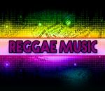 Reggae Music Represents Sound Tracks And Acoustic Stock Photo