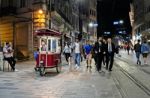 Istanbul, Turkey - May 24 : People Out And About At Night In Istanbul Turkey On May 24, 2018. Unidentified People Stock Photo