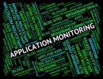 Application Monitoring Meaning Monitors Program And Observer Stock Photo