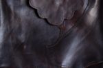 Surface Of Black Leather Stock Photo