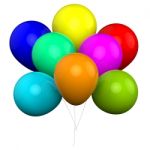 Bunch Of Balloons Shows Carnival Fiesta Or Celebration Stock Photo