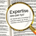 Expertise Definition Magnifier Stock Photo