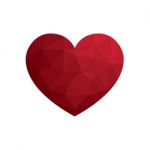 Heart Love Polygon Geometric Flat Design Icon  Illustratio Stock Photo