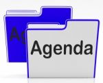 Files Agenda Means Binder Administration And Program Stock Photo