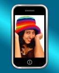 Teenage Girl On Mobile Phone Stock Photo