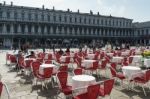 Cafe In St Marks Square Venice Stock Photo