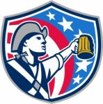 American Patriot Craft Beer Mug Usa Flag Crest Retro Stock Photo