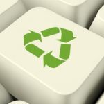 Recycle Icon Computer Key Stock Photo