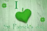 I Love St Patrick's Day Background Stock Photo