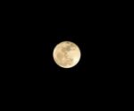 Full Moon On The Dark Night Stock Photo