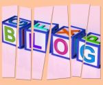 Blog Letters Show Internet Marketing Opinion Or News Stock Photo