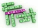 3d Image Learning Issues Concept Word Cloud Background Stock Photo