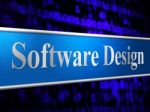 Design Designs Represents Diagrams Softwares And Model Stock Photo