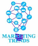 Marketing Trends Shows E-marketing E-commerce And Seo Stock Photo