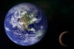 Planet Earth In Space Stock Photo
